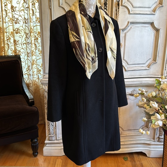 LIZ CLAIBORNE COAT LUXURIOUS CASHMERE & WOOL-SATIN LINING EX-COND. VTG SZ 12 - Picture 9 of 15